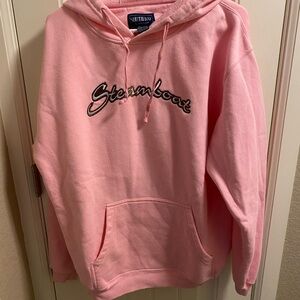 Steamboat Colorado L Hoodie Sweatshirt Pink Large Pulliver Hooded Embroidered Lg